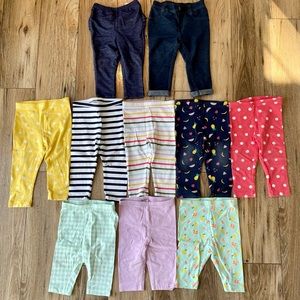 Old Navy Baby Girl Legging BUNDLE; 12-18 Months